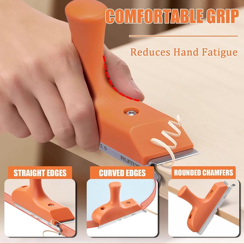 RUITOOL Edge Banding Trimmer with Sharp Stainless Steel Blades and Ergonomic Grip, Suitable for Veneer, PVC, and ABS on Straight, Curved, and Chamfered Edges - Image 4